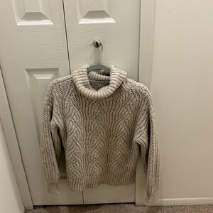 a new day Cable Knit Turtleneck Sweater - Gray